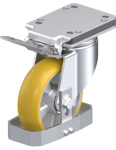 LH-ALTH 160K-IS-CO-FS poliuretano ratukas su stabdžiais