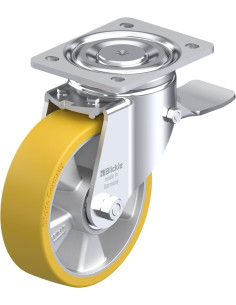 LH-ALTH 160K-ST poliuretano pasukamas ratukas su stabdžiais