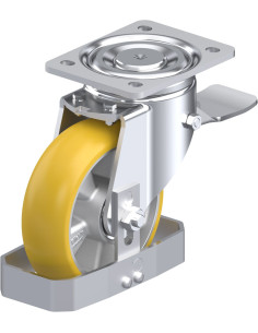 LH-ALTH 160K-ST-CO-FS poliuretano ratukas su stabdžiais