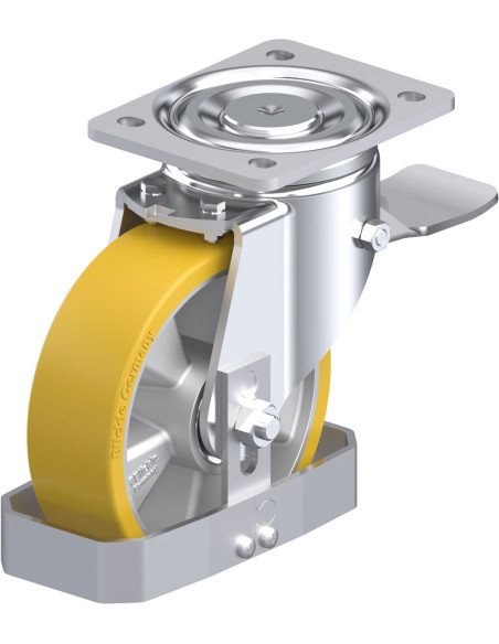 LH-ALTH 160K-ST-FS poliuretano ratukas su stabdžiais