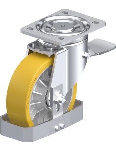 Poliuretano ratukas LH-ALTH 162K-ST-FS su stabdžiais