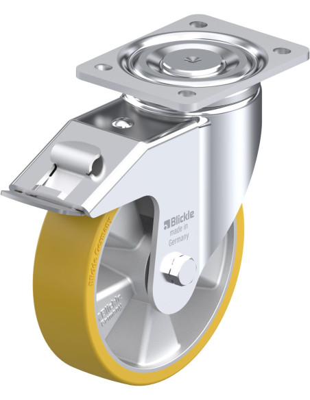 LH-ALTH 180K-FI poliuretano ratukas su stabdžiais