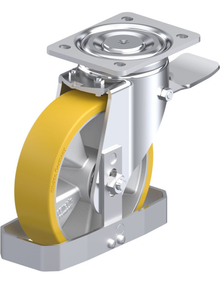 LH-ALTH 180K-ST-FS poliuretano ratukas su stabdžiais