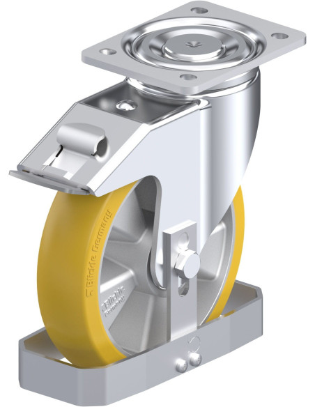 LH-ALTH 200K-FI-CO-FS poliuretano ratukas su stabdžiais