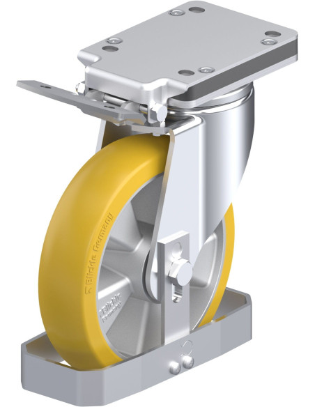 LH-ALTH 200K-IS-CO-FS poliuretano ratukas su stabdžiais