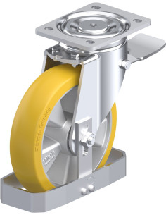 LH-ALTH 200K-ST-CO-FS poliuretano ratukas su stabdžiais