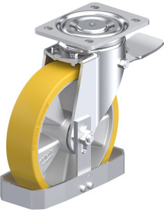 LH-ALTH 200K-ST-FS poliuretano ratukas su stabdžiais