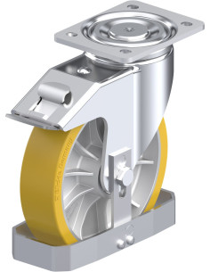 LH-ALTH 202K-FI-FS poliuretano ratukas su stabdžiais