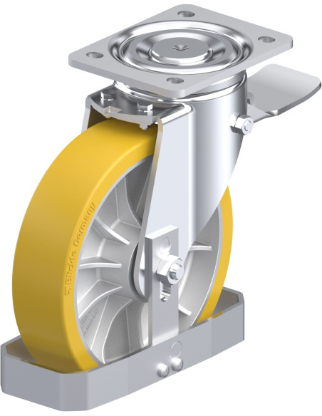 LH-ALTH 202K-ST-FS poliuretano ratukas su stabdžiais