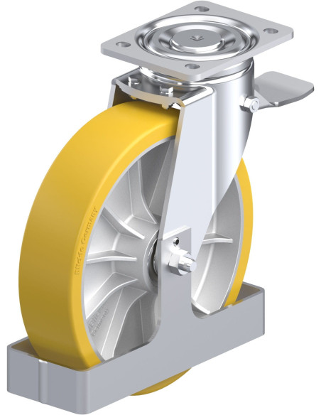 LH-ALTH 252K-ST-FS poliuretano ratukas su stabdžiais