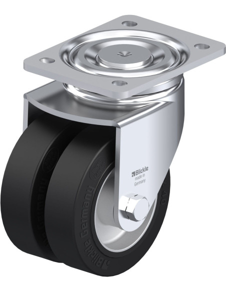 LHD-ALEV 125K dvigubas pasukamas ratukas dengtas guma