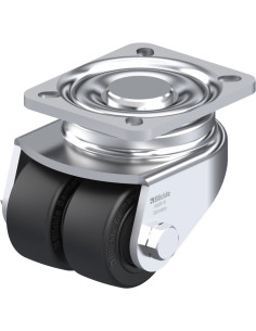 LHD-POEV 60KF dvigubas pasukamas ratukas dengtas guma