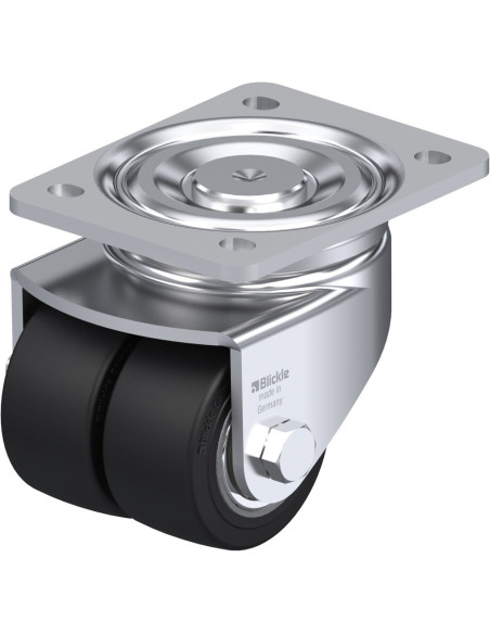 LHD-SE 80K dvigubas pasukamas ratukas dengtas guma