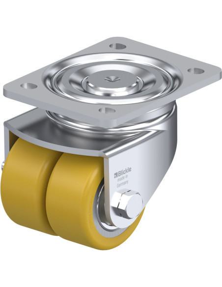 LHD-VSTH 80K poliuretano ratukas, dvigubas pasukamas, 80 mm