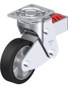 LHF-ALEV 160K - Spyruoklinis pasukamas amortizuotas ratukas