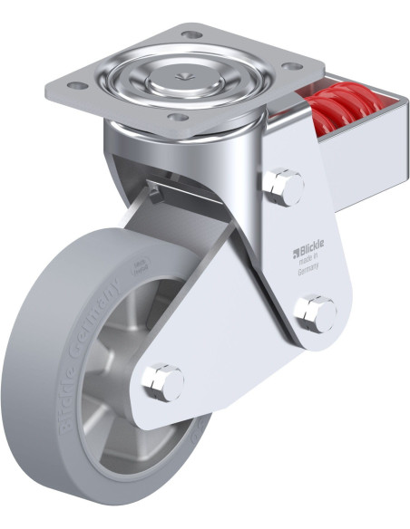 LHF-ALEV 160K-SG - Spyruoklinis pasukamas ratukas su guma