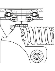 LHF-ALST 100K-1 spyruoklinis pasukamas ratukas 100 mm 2