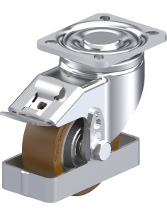 LH-GB 100K-1-FI-FS poliuretano ratukas su stabdžiais