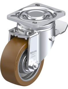 LH-GB 100K-1-ST poliuretano pasukamas ratukas su stabdžiais