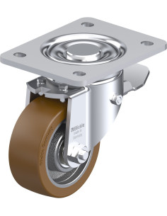 LH-GB 100K-3-ST poliuretano pasukamas ratukas su stabdžiais