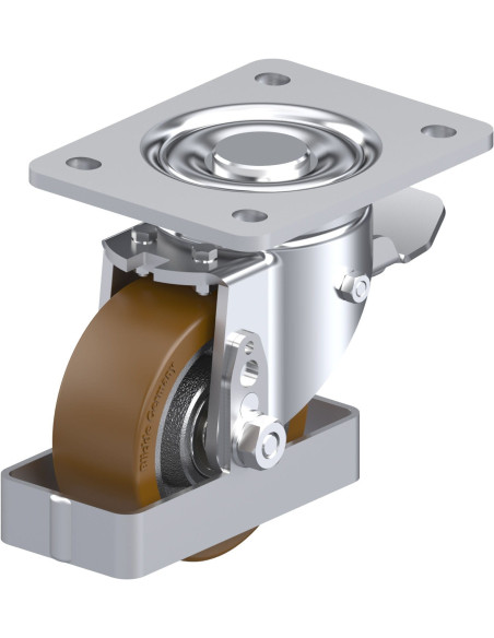 LH-GB 100K-3-ST-FS poliuretano ratukas su stabdžiais