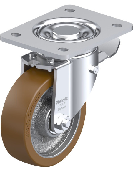 LH-GB 125K-3-ST poliuretano ratukas su stabdžiais