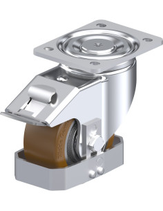 LH-GB 128K-FI-FS poliuretano ratukas su stabdžiais