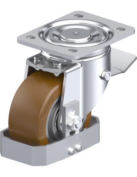 LH-GB 128K-ST-FS poliuretano ratukas su stabdžiais