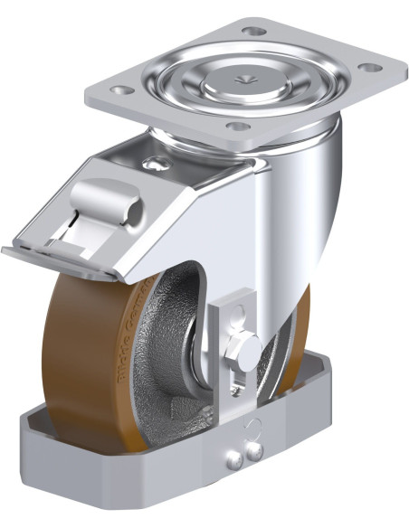 LH-GB 160K-FI-FS poliuretano ratukas su stabdžiais