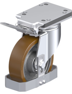 LH-GB 160K-IS-FS poliuretano ratukas su stabdžiais