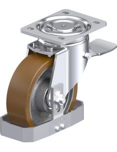 Poliuretano ratukas LH-GB 160K-ST-FS su stabdžiais