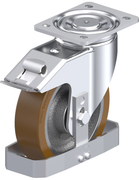 Poliuretano ratukas LH-GB 180K-FI-FS su stabdžiais