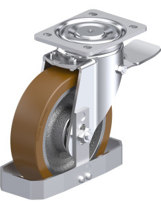 LH-GB 180K-ST-FS poliuretano ratukas su stabdžiais