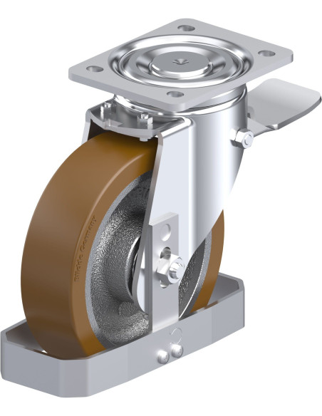 LH-GB 180K-ST-FS poliuretano ratukas su stabdžiais