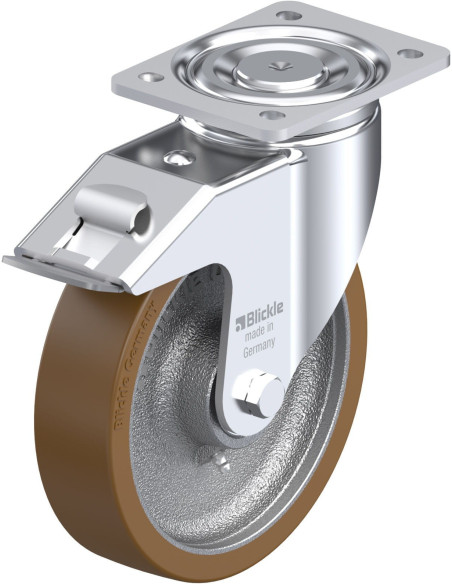 LH-GB 200K-FI poliuretano ratukas su stabdžiais