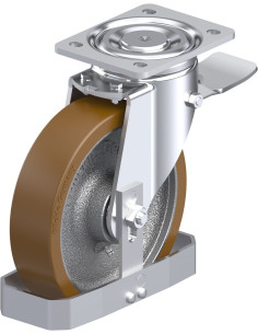 LH-GB 200K-ST-FS poliuretano ratukas su stabdžiais