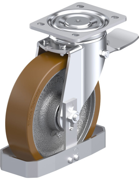 LH-GB 200K-ST-FS poliuretano ratukas su stabdžiais