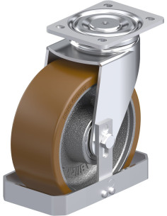 LH-GB 202K-FS poliuretano pasukamas ratukas 200 mm