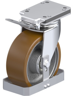 LH-GB 202K-IS-FS poliuretano ratukas su stabdžiais