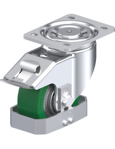 LH-GST 127K-FI-FS poliuretano ratukas su stabdžiais