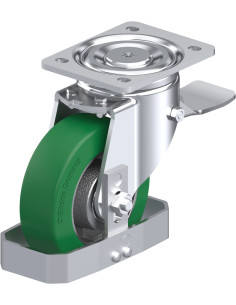 LH-GST 150K-ST-FS poliuretano ratukas su stabdžiais