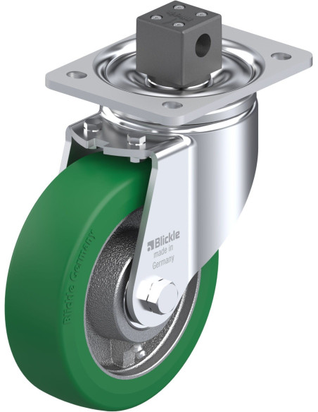 LH-GST 160K-CS13 poliuretano pasukamas ratukas su stabdžiais