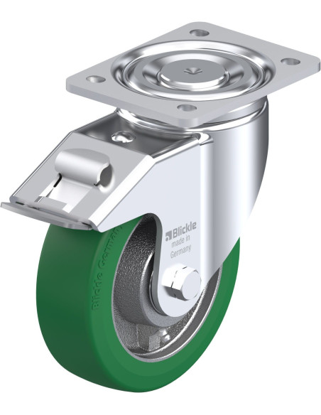 LH-GST 160K-FI poliuretano pasukamas ratukas su stabdžiais