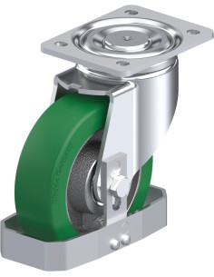 LH-GST 160K-FS poliuretano pasukamas ratukas 160 mm