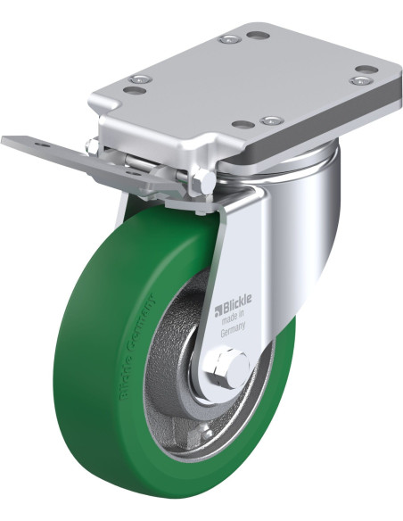 LH-GST 160K-IS poliuretano ratukas su stabdžiais