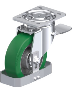 LH-GST 160K-ST-FS poliuretano pasukamas ratukas su