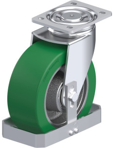 LH-GST 202K-FS poliuretano pasukamas ratukas 200 mm