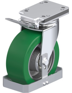 LH-GST 202K-IS-FS poliuretano ratukas su stabdžiais