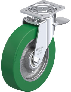 LH-GST 250K-ST - Poliuretano ratukas su stabdžiais, 250 mm