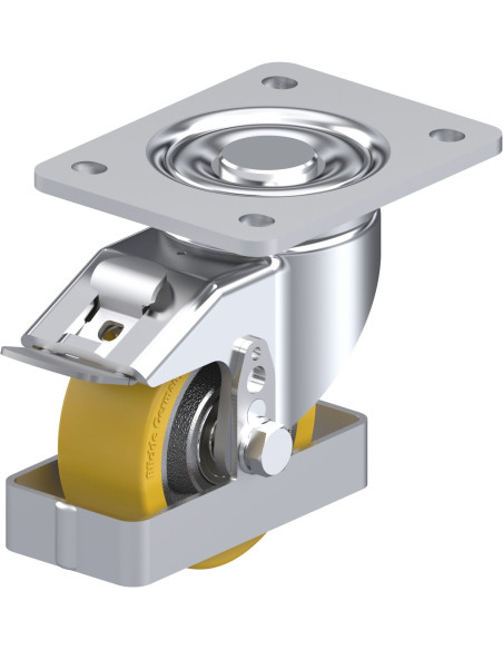 LH-GTH 100K-3-FI-FS poliuretano ratukas su stabdžiais